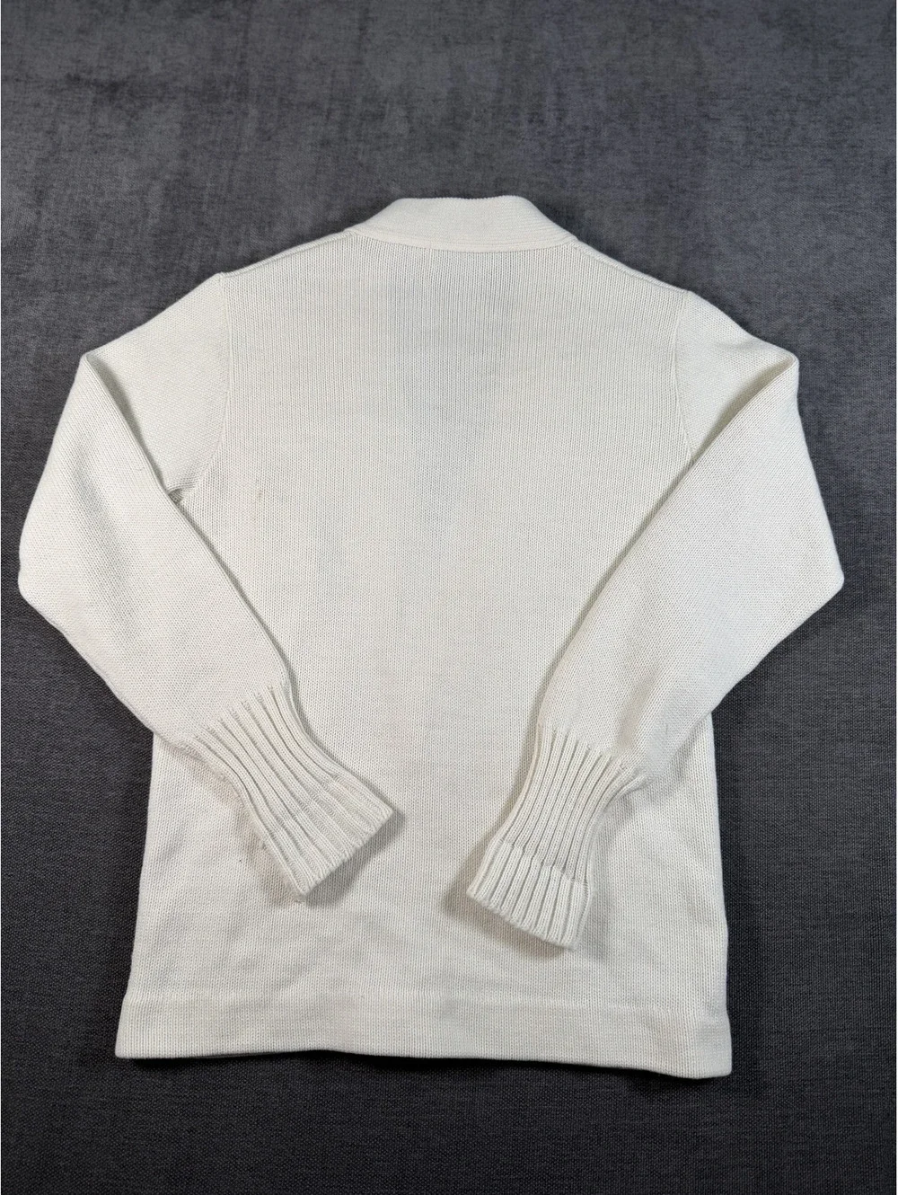 Vintage Cream Knit Cardigan Sweater with Pockets